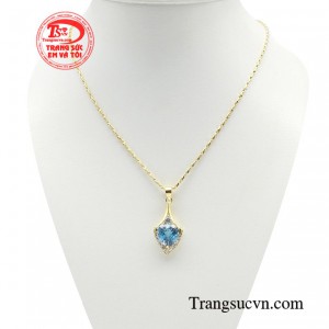 Bộ dây chuyền topaz kiêu sa