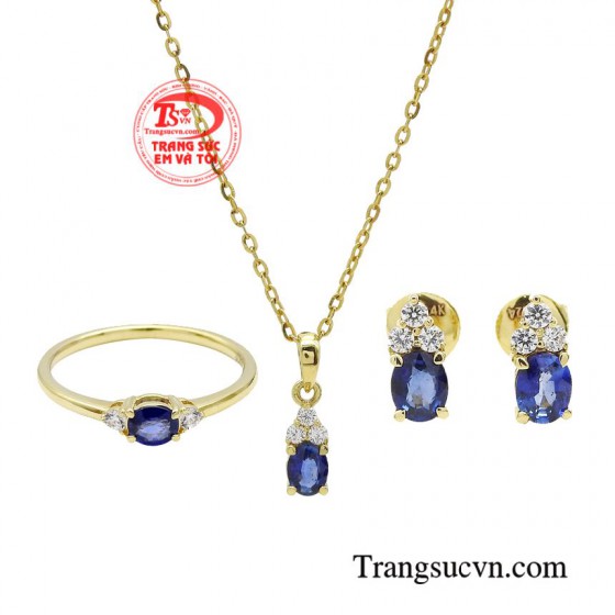 Bộ trang sức sapphire đài các