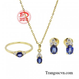 Bộ trang sức sapphire đài các