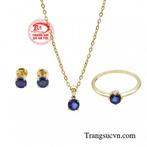 Bộ trang sức sapphire kiều diễm