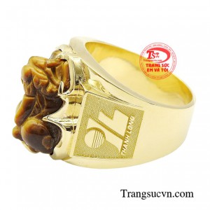 Chình vì có ý nghĩa vô cùng đặc biệt và tốt lành nên tỳ hưu đã được sử dụng làm biểu tượng để chế tác thành mẫu nhẫn trang sức đẹp mắt, thời thượng và mang ý nghĩa phong thủy cao.