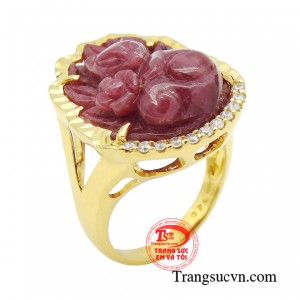 Nhẫn nữ hồ ly ruby duyên dáng