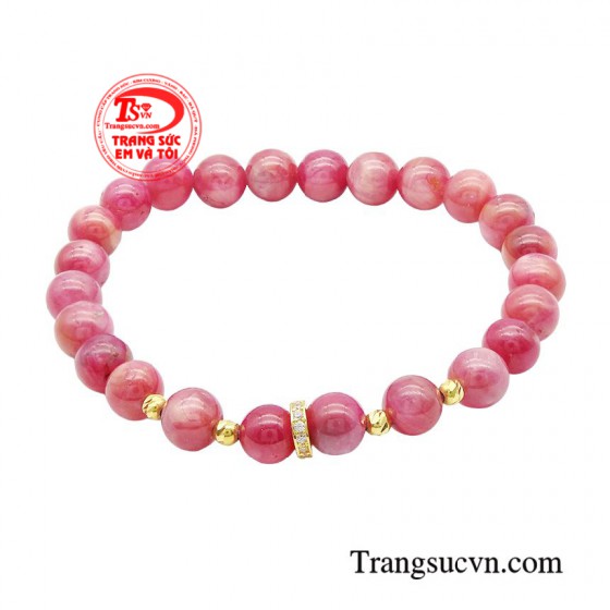 Chuỗi ruby kết charm vàng thịnh vượng