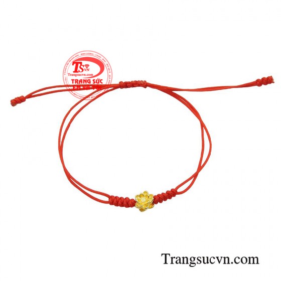 Dây tết charm hoa sen vàng