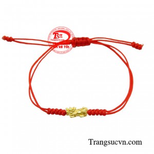 Dây tết charm tỳ hưu vàng