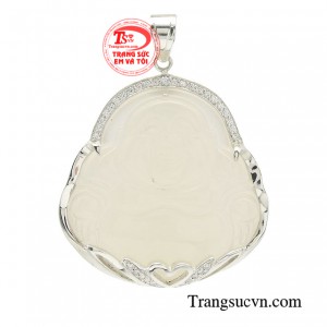 Mặt phật di lặc bọc bạc phú quý mang biểu tượng của thịnh vượng và hạnh phúc, đem lại tài lộc may mắn, công việc thuận lợi.