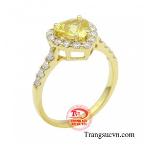 Nhẫn nữ saphir trái tim tượng trưng cho sự hòa quyện đồng điệu về một tình yêu bền vững.