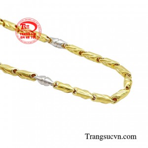 Nếu bạn yêu thích phong cách đơn giản, tinh tế nhưng vẫn thể hiện được sự lịch lãm và sang trọng thì chiếc dây chuyền này sẽ là sự lựa chọn mà bạn không thể bỏ qua.  