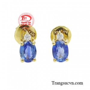 Hoa tai sapphire phái đẹp tinh tế là phụ kiện không thể thiếu của chị em phụ nữ mỗi khi dự tiệc. 