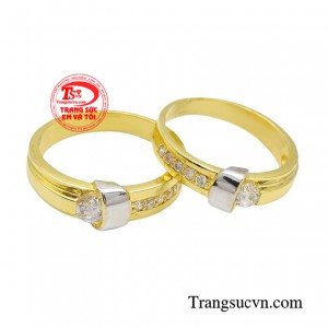 Nhẫn cưới tình yêu bất diệt lựa chọn lối thiết kế hiện đại và đề cao nét sang trọng