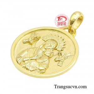 Cùng với ánh hào quang xung quanh đại diện cho sự soi sáng, chỉ đường cho những đứa con của mình luôn luôn đi đúng đường với cái tâm tránh xa tội lỗi.