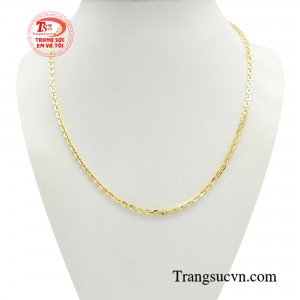 Dây chuyền nữ cá tính thời trang sở hữu thiết kế đơn giản kết hợp cùng vàng 10K tôn da.