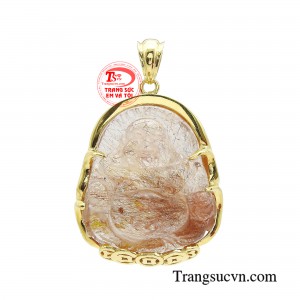 Mặt phật di lặc bọc vàng thịnh vượng tượng trưng cho sự hài hòa, niềm vui vô tư lự.