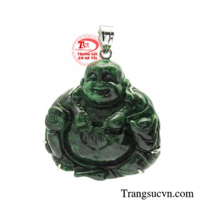 Mặt phật di lặc khí chất được thiết kế và chạm khắc tinh xảo trên chất liệu ngọc cẩm thạch thiên nhiên. 