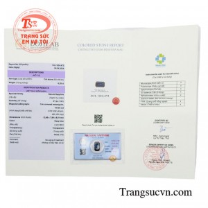 Sản phẩm có giấy kiểm định đầy đủ.