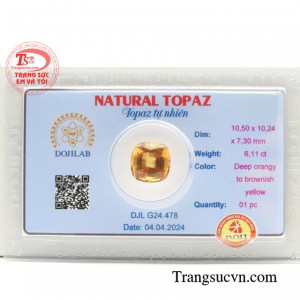 Đá Topaz danh vọng  sở hữu vẻ đẹp huyền ảo, lung linh và có sức hút với bất kỳ ai trong ánh nhìn đầu tiên.