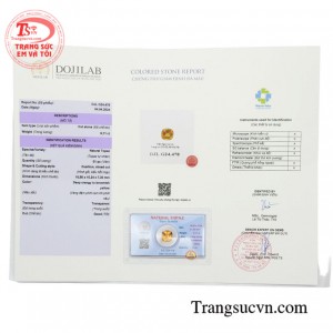 Sản phẩm có đầy đủ giấy kiểm định.
