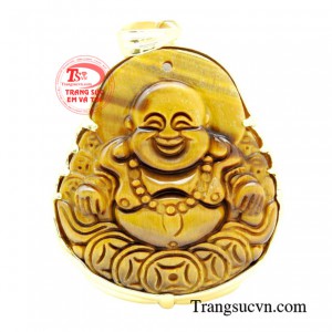 Mặt phật bọc vàng vượng khí được chế tác tinh xảo từ chất liệu vàng cao cấp, đảm bảo độ bền đẹp và sáng bóng theo thời gian.