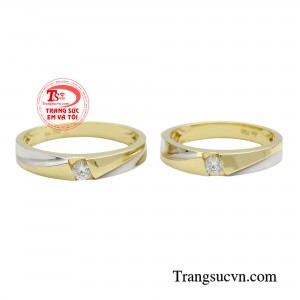 Mang phong cách tối giản là mẫu nhẫn cưới đẹp truyền thống.