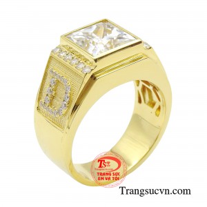 Nhẫn nam vàng thiết kế cá tính được chọn lựa kỹ càng từng viên đá moisanite mang đến sự lấp lánh và tỏa sáng tuyệt đẹp. 