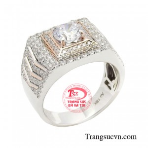 Nhẫn nam vàng trắng khí chất  là món đồ cần thiết cho quý ông bản lĩnh muốn thể hiện đẳng cấp và vị thế bản thân.