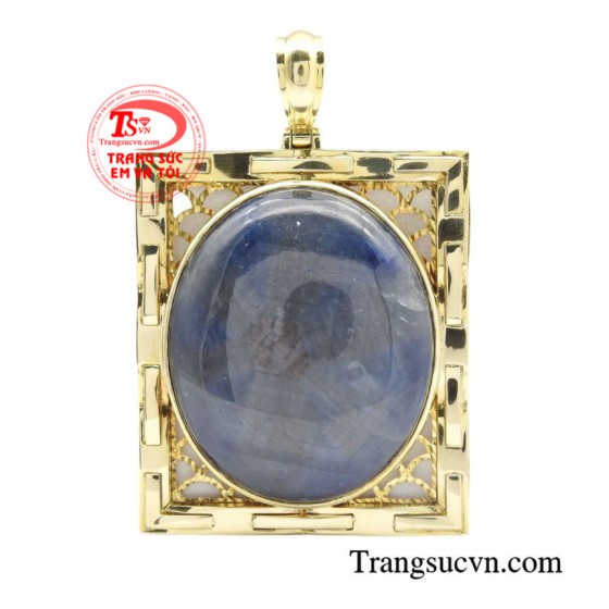 Mặt dây chuyền nam gắn đá sapphire