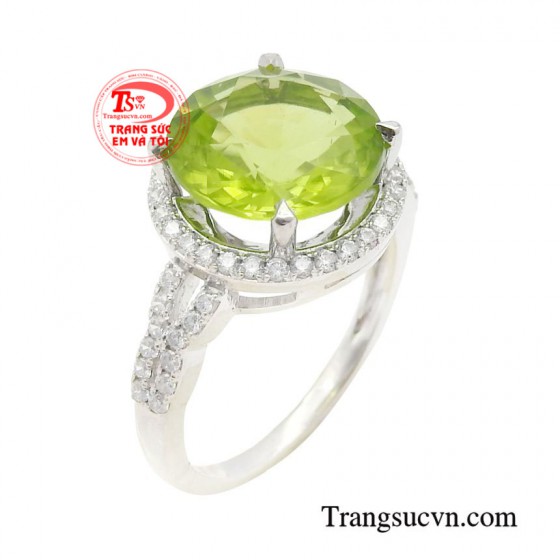 Nhẫn nữ vàng Peridot quý phái