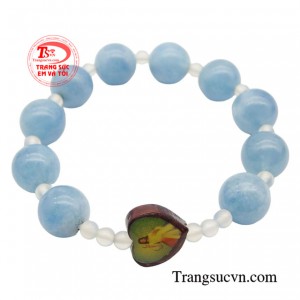 Chuỗi mân côi aquamarine 11 ly phù hợp với mệnh Thủy và Mộc.