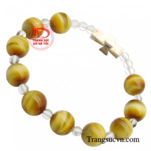 Chiếc chuỗi mân côi mắt hổ màu vàng hợp với những người mệnh thổ, kim giúp đem lại công công danh sự nghiệp.