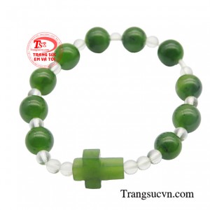 Chuỗi mân côi Nepherit đẹp mang đến may mắn và bình an đến cho người đeo.