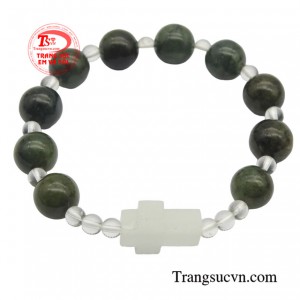 Chuỗi tay ngọc cẩm thạch an nhiên được chế tác từ một loại đá quý hiếm, được mệnh danh là 