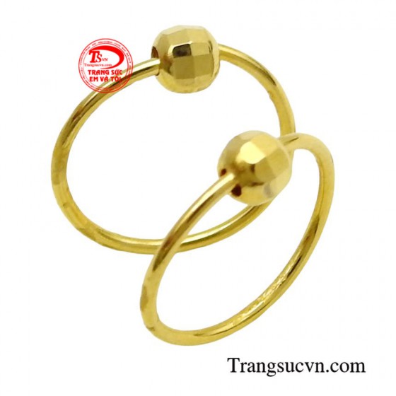 Hoa tai trẻ em vàng tây