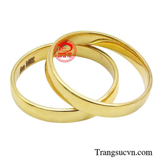 Cặp nhẫn cưới vàng 10k