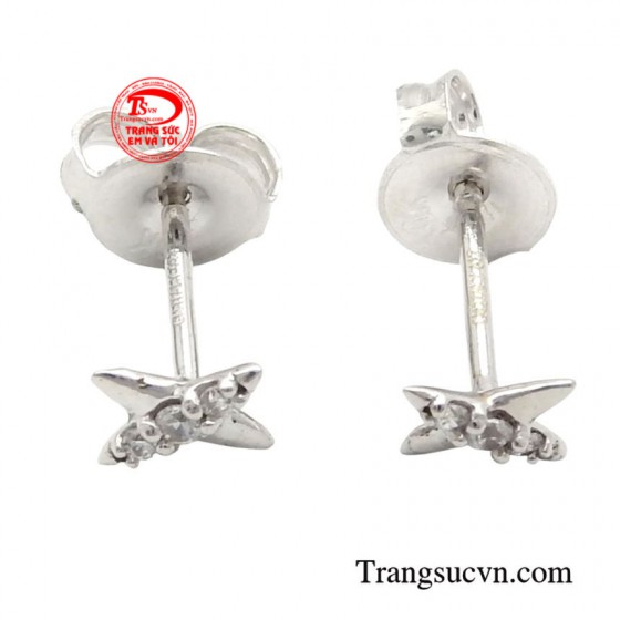 Hoa tai quý cô vàng trắng