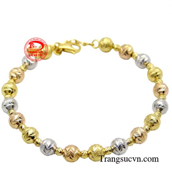 Lắc tay bi nữ vàng 18k