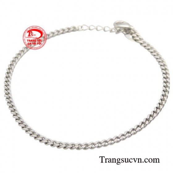 Lắc tay nữ vàng trắng yêu thương