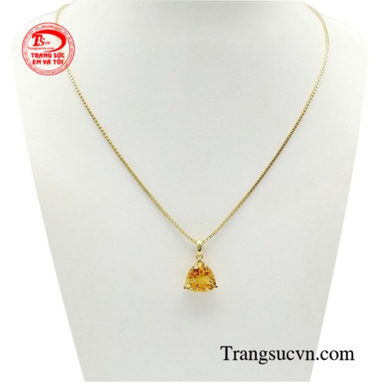 Bộ mặt dây thạch anh  vàng 14k