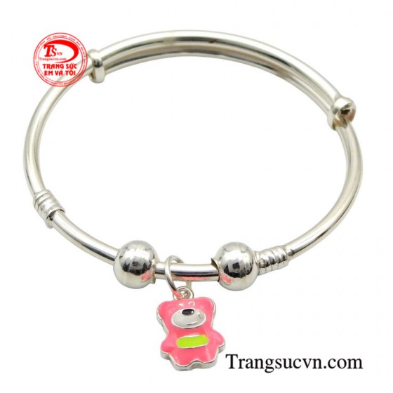 Vòng tay bạc đáng yêu tặng bé