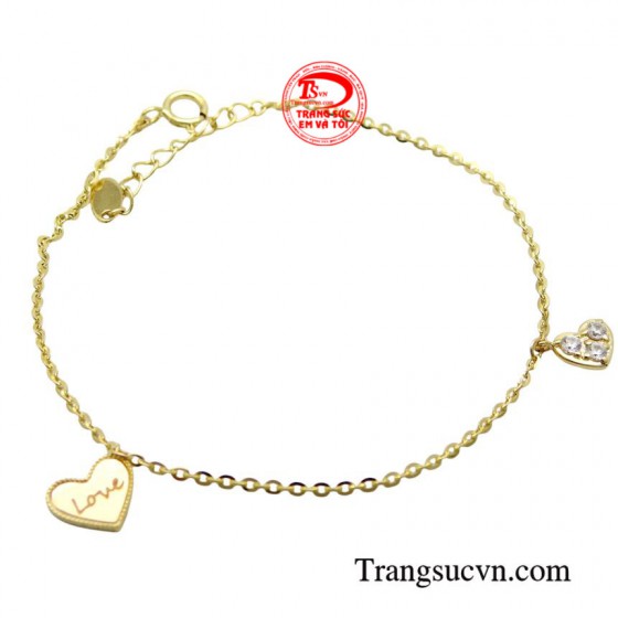 Lắc tay nữ trái tim thổn thức