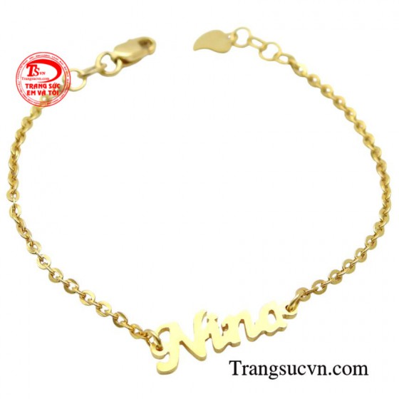Lắc tay trẻ em khắc tên