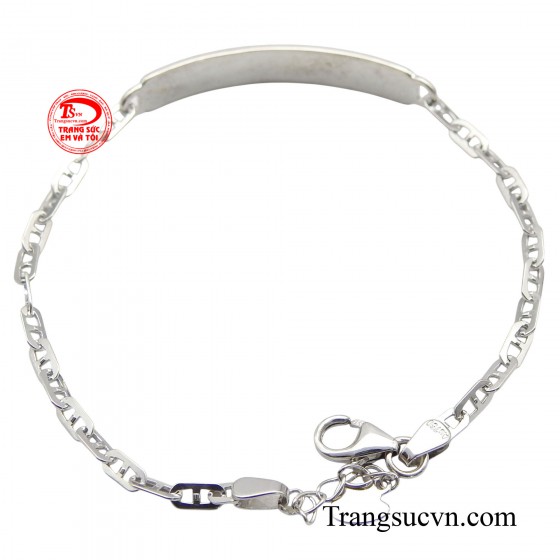 Lắc tay vàng trắng 18k