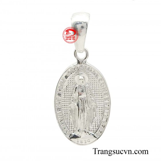 Mặt dây bạc Đức Mẹ hồng ân
