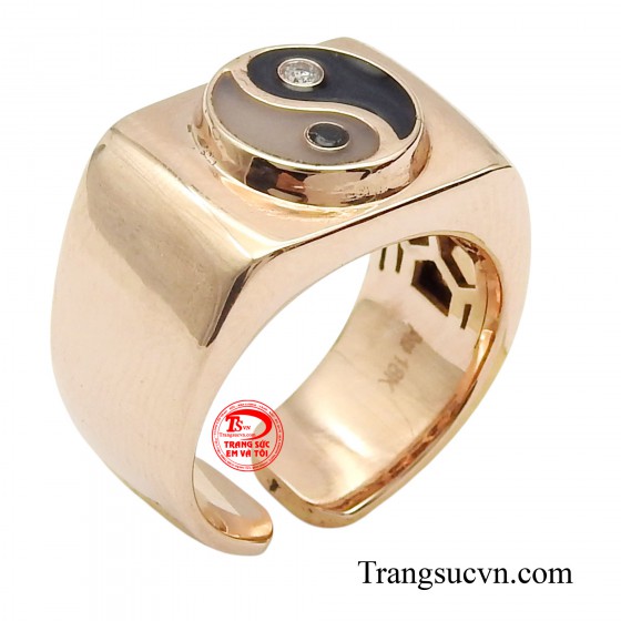 Nhẫn nam vàng hồng ngón út