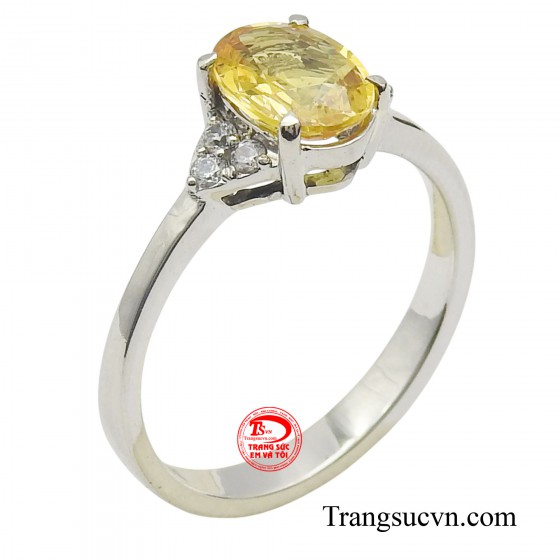 Nhẫn nữ sapphire vàng kiêu hãnh
