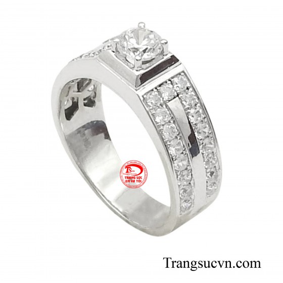 Nhẫn vàng trắng cuốn hút