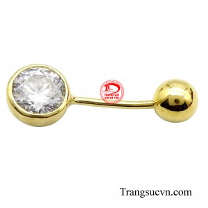 Khuyên rốn vàng cá tính được xem là biểu tượng của sự quyến rũ và cá tính.