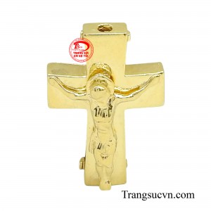 Mặt thánh giá vàng ban ơn sử dụng chất liệu vàng 10k không chỉ có độ bền vượt trội mà còn rất khó xỉn màu, đặc biệt khả năng gây kích ứng cho da là vô cùng nhỏ.