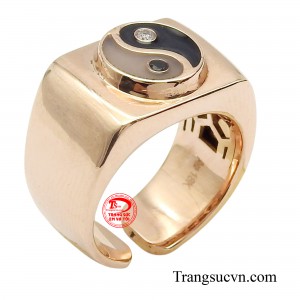 Nhẫn nam vàng hồng ngón út