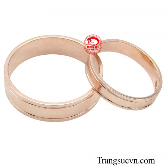 Cặp nhẫn cưới vàng hồng