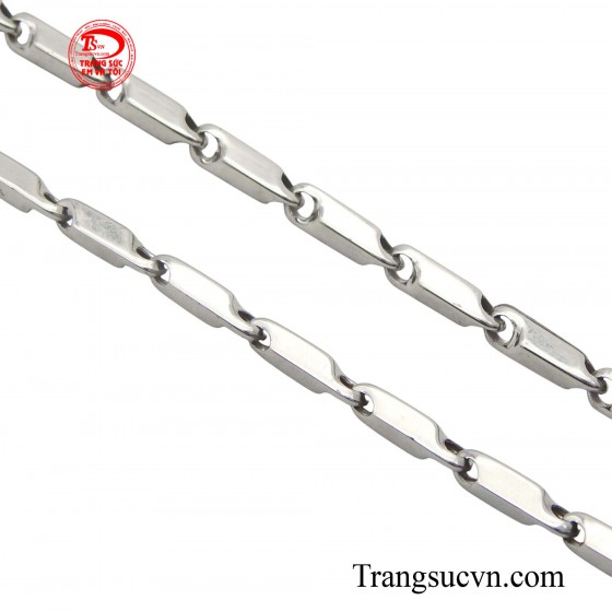 Dây chuyền nam vàng trắng